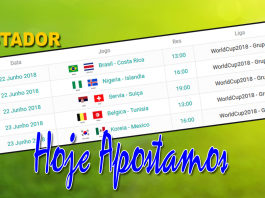 5 jogos para 22-23 Junho